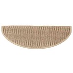 vidaXL Covorașe scări autoadezive 15buc nisipiu 65x21x4cm aspect sisal