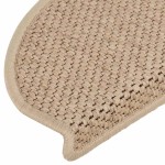vidaXL Covorașe scări autoadezive 15buc nisipiu 65x21x4cm aspect sisal