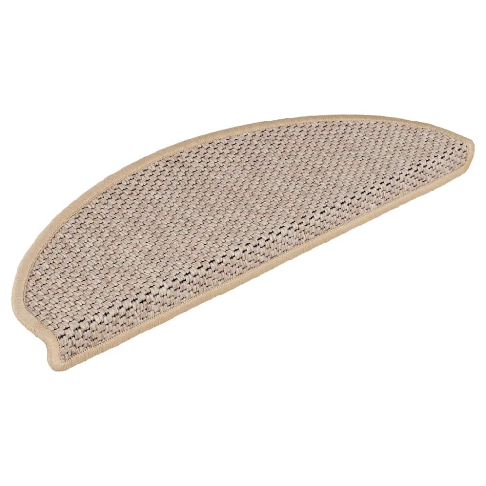 vidaXL Covorașe scări autoadezive 15 buc. bej deschis 65x21x4cm sisal