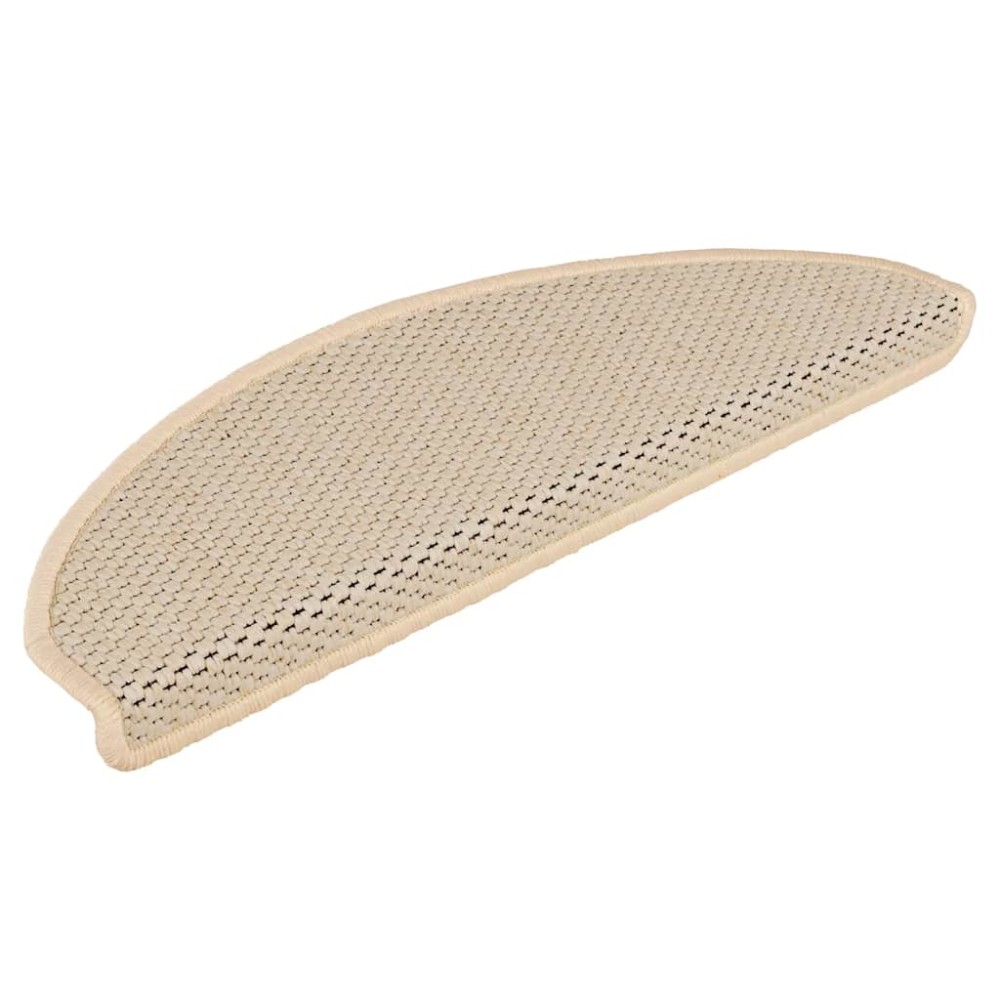 vidaXL Covorașe scări autoadezive, 15 buc., berber, 65x21x4 cm, sisal
