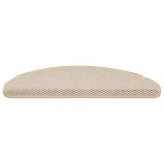 vidaXL Covorașe scări autoadezive, 15 buc., berber, 65x21x4 cm, sisal