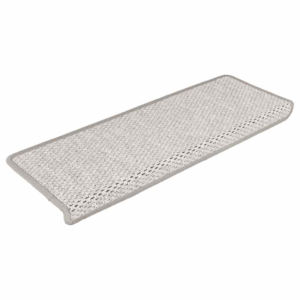vidaXL Covoraș scări autoadeziv 15 buc platină 65x21x4 cm aspect sisal