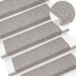 vidaXL Covorașe autoadezive scări, 15 buc., argintiu, 65x21x4cm, sisal vidaXL Covorașe autoadezive scări, 15 buc., argintiu, 65x21x4cm, sisal