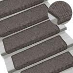 vidaXL Covoraș scări autoadeziv 15 buc. gri&bej 65x21x4cm aspect sisal vidaXL Covoraș scări autoadeziv 15 buc. gri&bej 65x21x4cm aspect sisal