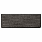 vidaXL Covorașe scări autoadezive, 15 buc. antracit 65x21x4 cm sisal