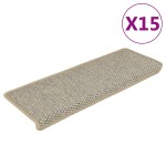 vidaXL Covorașe scări autoadezive, 15 buc. verde 65x21x4 cm, sisal vidaXL Covorașe scări autoadezive, 15 buc. verde 65x21x4 cm, sisal