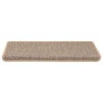 vidaXL Covorașe scări autoadezive 15 buc. bej deschis 65x21x4 cm sisal