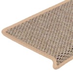 vidaXL Covorașe scări autoadezive 15 buc. bej deschis 65x21x4 cm sisal