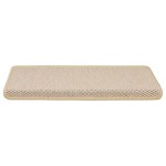 vidaXL Covorașe scări autoadezive, 15 buc., crem, 65x21x4 cm, sisal