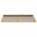 vidaXL Covorașe scări autoadezive, 15 buc., crem, 65x21x4 cm, sisal