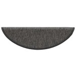 vidaXL Covorașe pentru scări, 15 buc., 56x17x3 cm, bej și gri, semirotunde