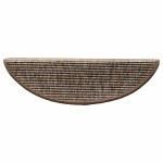 vidaXL Covorașe pentru scări, 15 buc., 56x17x3 cm, maro deschis, semirotunde