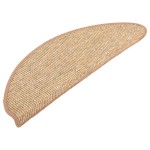 vidaXL Covorașe pentru scări, 15 buc., 65x21x4 cm, maro deschis, semirotunde, mari