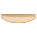 vidaXL Covorașe pentru scări, 15 buc., 65x21x4 cm, maro deschis, semirotunde, mari