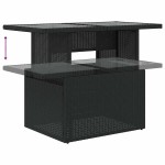 vidaXL Set mobilier de grădină cu perne, 9 piese, negru, poliratan vidaXL Set mobilier de grădină cu perne, 9 piese, negru, poliratan