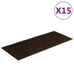 vidaXL Covorașe scări autoadezive, 15 buc., 60x25 cm, maro, dreptunghiulare vidaXL Covorașe scări autoadezive, 15 buc., 60x25 cm, maro, dreptunghiulare
