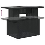 vidaXL Set mobilier de grădină cu perne, 9 piese, negru, poliratan vidaXL Set mobilier de grădină cu perne, 9 piese, negru, poliratan