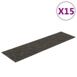 vidaXL Covorașe autoadezive pentru scări, 15 buc., 76x20 cm, antracit, dreptunghiulare vidaXL Covorașe autoadezive pentru scări, 15 buc., 76x20 cm, antracit, dreptunghiulare