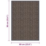 vidaXL Covoraș de intrare cu smocuri, maro închis, 60x90 cm