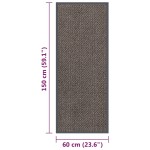 vidaXL Covoraș de intrare cu smocuri, maro închis, 60x150 cm