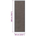 vidaXL Covoraș de intrare cu smocuri, maro închis, 60x180 cm