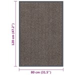 vidaXL Covoraș de intrare cu smocuri, maro închis, 80x120 cm