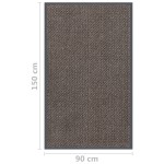 vidaXL Covoraș de intrare cu smocuri, maro închis, 90x150 cm