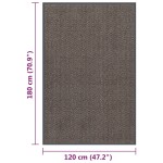 vidaXL Covoraș de intrare cu smocuri, maro închis, 120x180 cm vidaXL Covoraș de intrare cu smocuri, maro închis, 120x180 cm