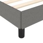 vidaXL Cadru de pat fără saltea gri închis 120x190 cm țesătură