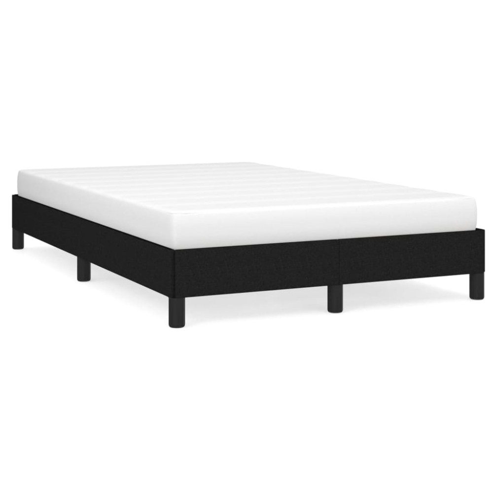 vidaXL Cadru de pat fără saltea Negru 120x190 cm țesătură