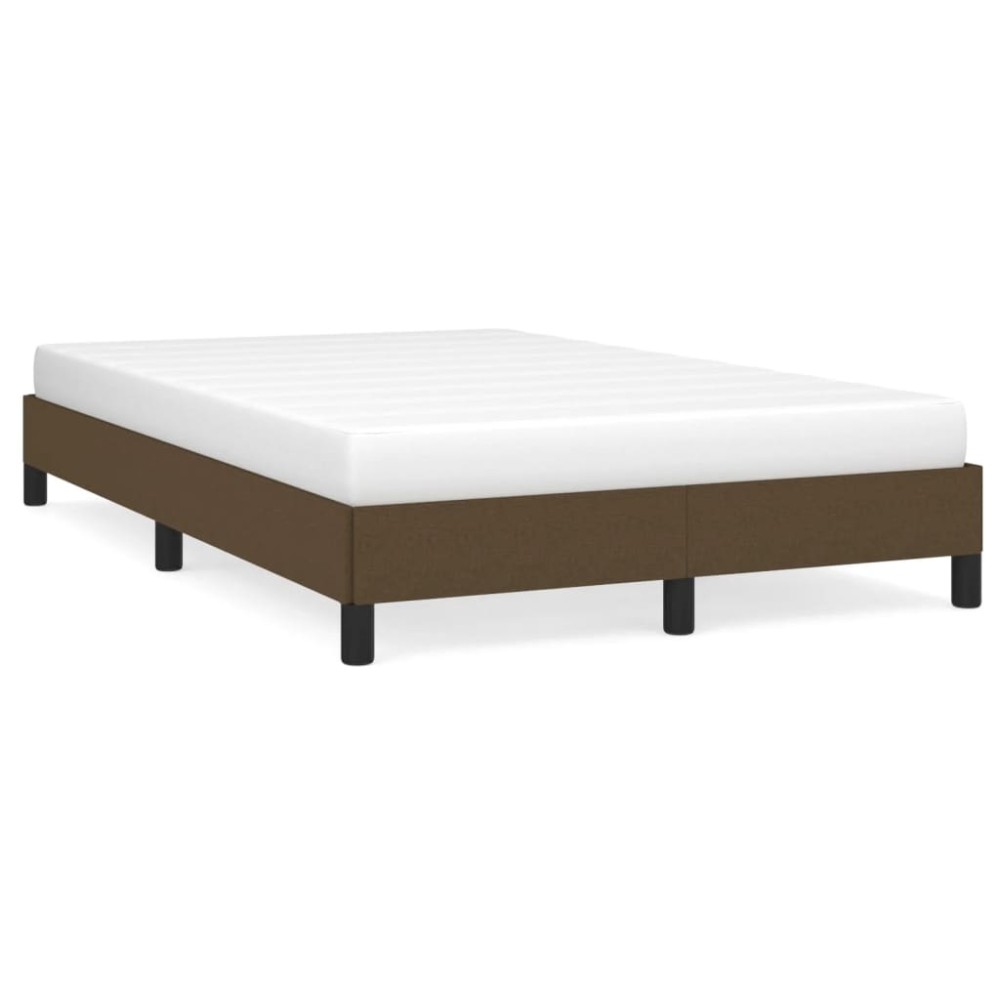 vidaXL Cadru de pat fără saltea țesătură maro 120x190 cm țesătură