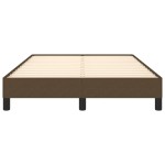 vidaXL Cadru de pat fără saltea țesătură maro 120x190 cm țesătură