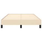 vidaXL Cadru de pat fără saltea cremă 120x190 cm țesătură