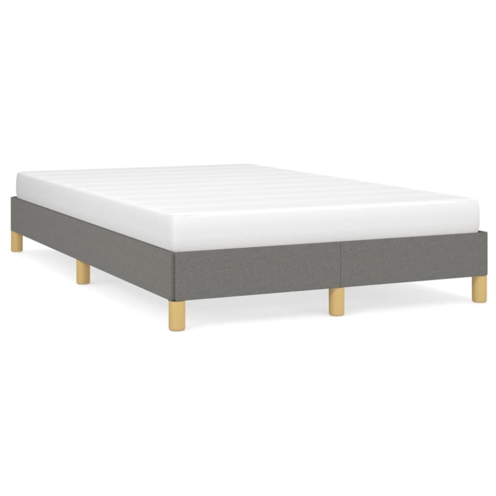 vidaXL Cadru de pat fără saltea gri închis 120x190 cm țesătură