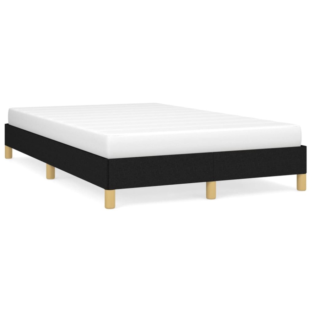 vidaXL Cadru de pat fără saltea Negru 120x190 cm țesătură