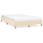 vidaXL Cadru de pat fără saltea cremă 120x190 cm țesătură