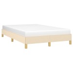 vidaXL Cadru de pat fără saltea cremă 120x190 cm țesătură