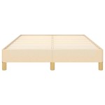 vidaXL Cadru de pat fără saltea cremă 120x190 cm țesătură