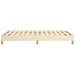 vidaXL Cadru de pat fără saltea cremă 120x190 cm țesătură