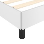 vidaXL Cadru de pat fără saltea alb 120x190 cm piele artificială