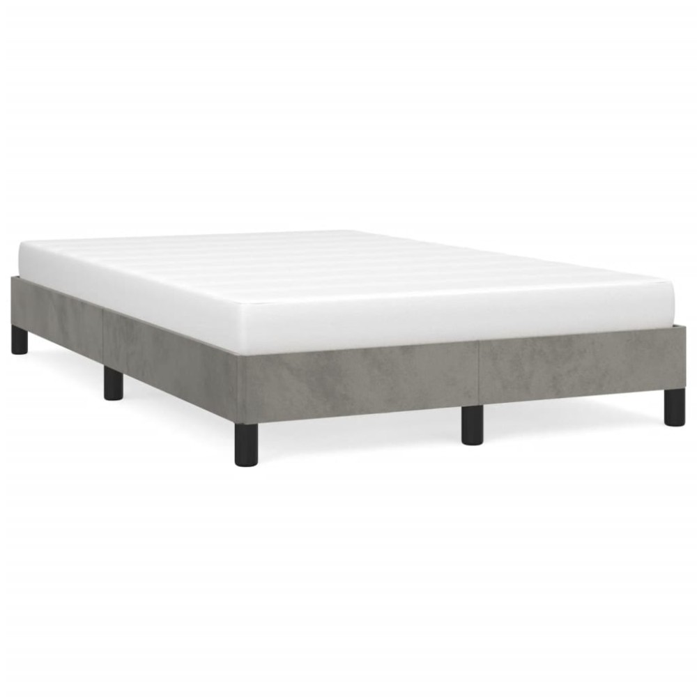 vidaXL Cadru de de pat fără saltea Gri deschis 120x190 cm catifea