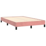 vidaXL Cadru de pat fără saltea roz 120x190 cm catifea vidaXL Cadru de pat fără saltea roz 120x190 cm catifea