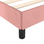 vidaXL Cadru de pat fără saltea roz 120x190 cm catifea vidaXL Cadru de pat fără saltea roz 120x190 cm catifea