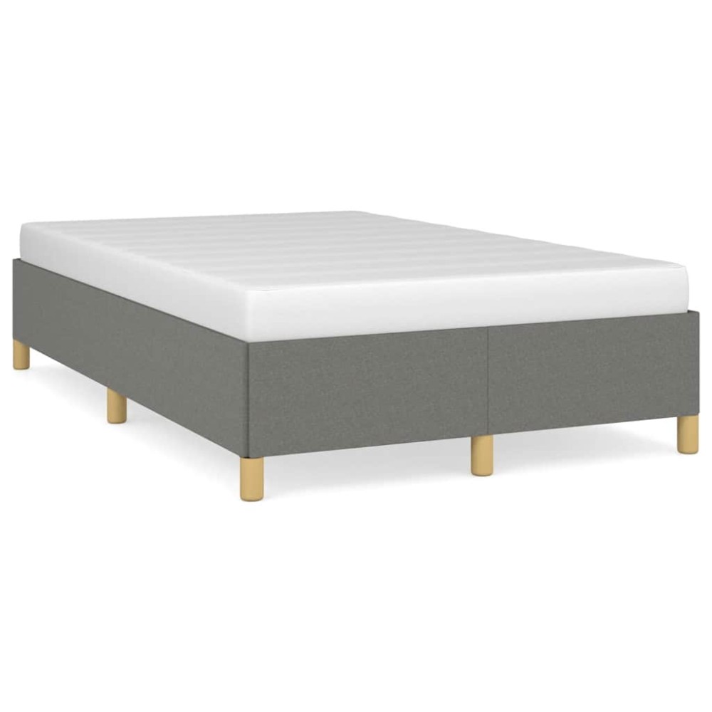 vidaXL Cadru de pat fără saltea gri închis 120x190 cm țesătură