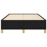 vidaXL Cadru de pat fără saltea Negru 120x190 cm țesătură
