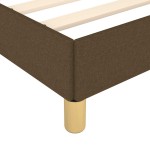 vidaXL Cadru de pat fără saltea țesătură maro 120x190 cm țesătură