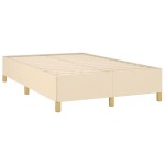 vidaXL Cadru de pat fără saltea cremă 120x190 cm țesătură