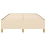 vidaXL Cadru de pat fără saltea cremă 120x190 cm țesătură