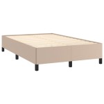 vidaXL Cadru de pat fără saltea cappuccino 120x190cm piele artificială