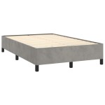 vidaXL Cadru de de pat fără saltea Gri deschis 120x190 cm catifea